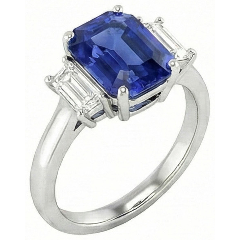 vero emerald diamante 2.50carati anello angolo laterale