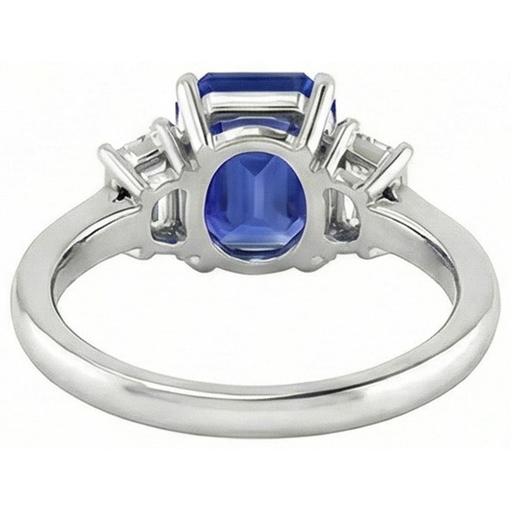 vero emerald diamante 2.50carati anello vista dall'alto
