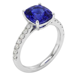 Anello Diamante Vero 2.75 Carati - Oro Bianco