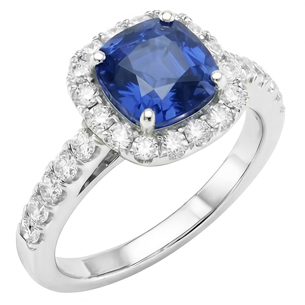 vero round diamante 3.50carati anello vista frontale