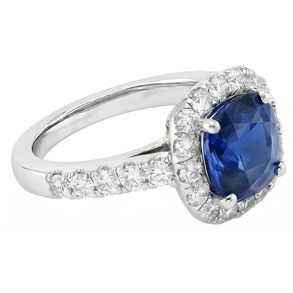vero round diamante 3.50carati anello vista dall'alto