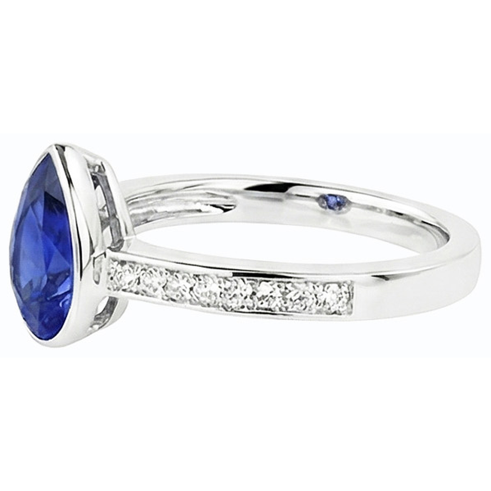 vero round diamante 3carati anello vista di profilo