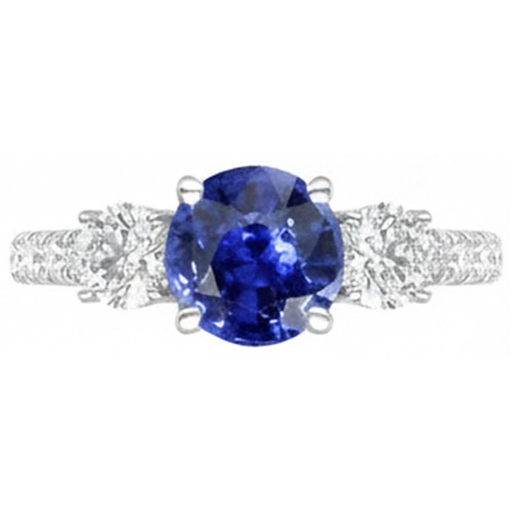 vero round diamante 4.50carati anello angolo laterale