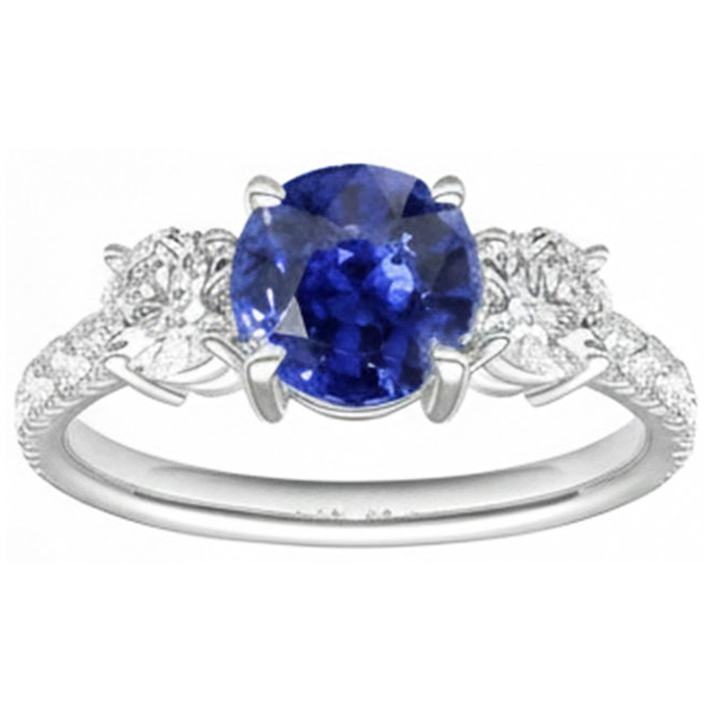 vero round diamante 4.50carati anello dettaglio ravvicinato