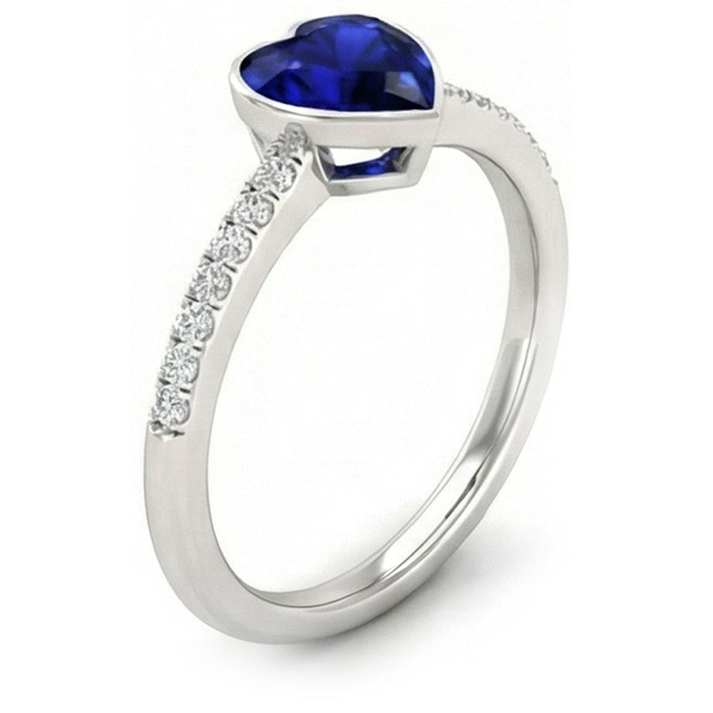 vero round diamante 2.50carati anello vista frontale