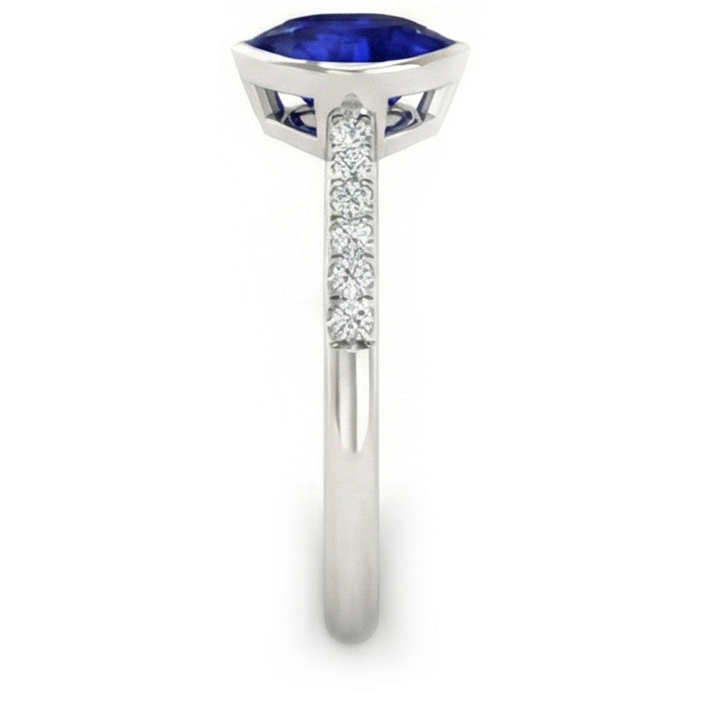 vero round diamante 2.50carati anello vista dall'alto