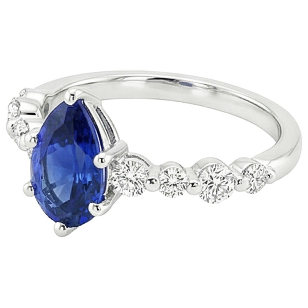 vero round diamante 4.25carati anello vista dall'alto