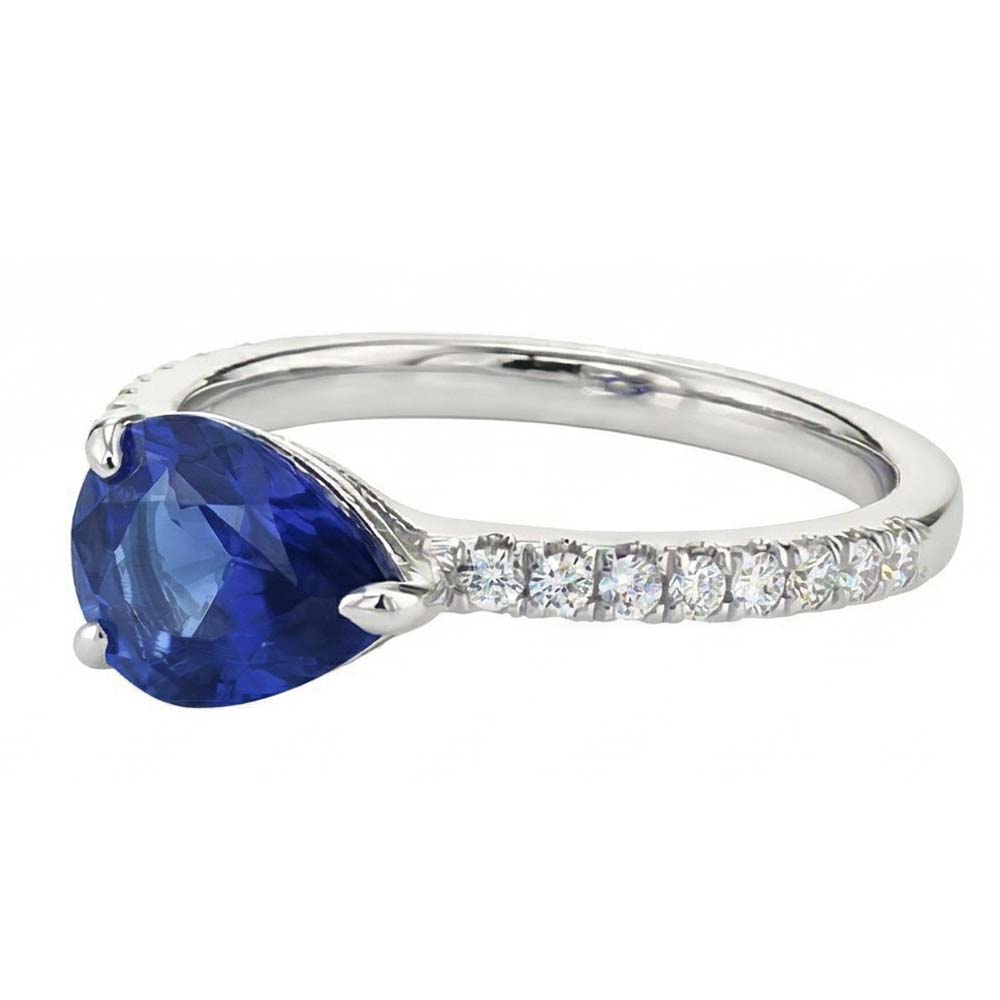 vero round diamante 3.50carati anello vista dall'alto