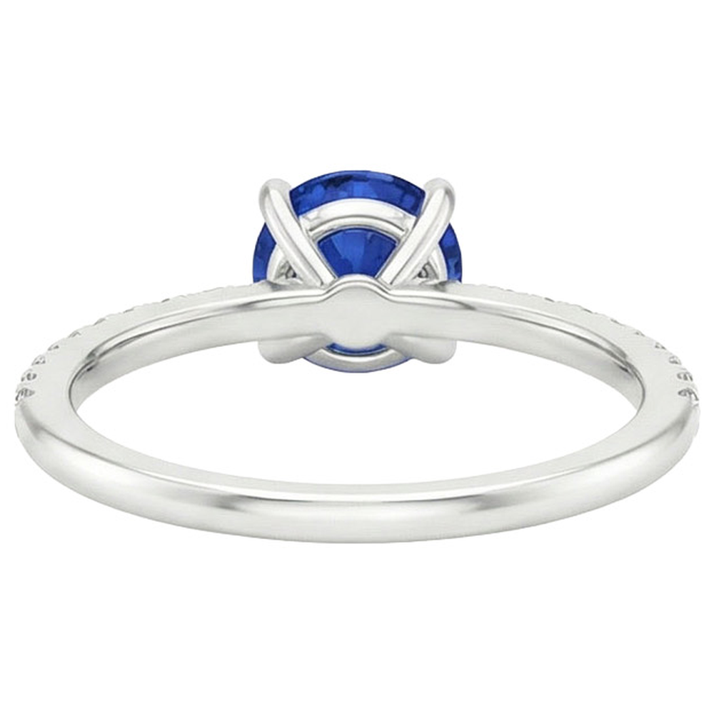 vero round diamante 2.50carati anello su bianco