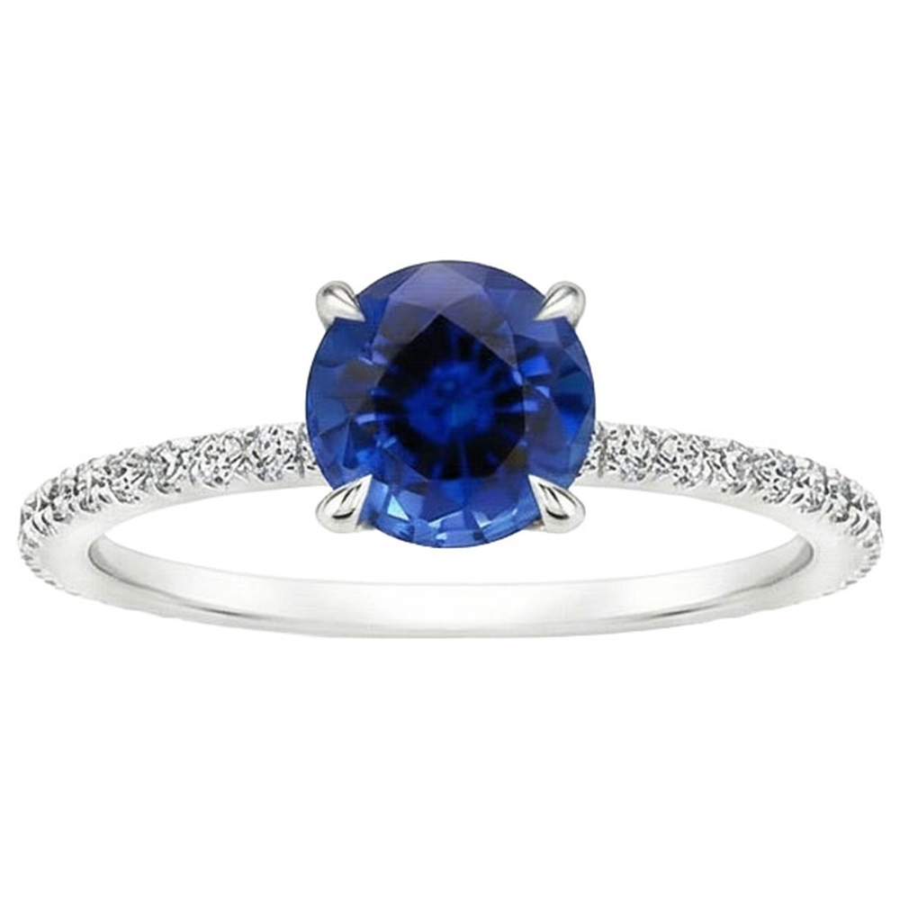 vero round diamante 2.50carati anello dettaglio ravvicinato
