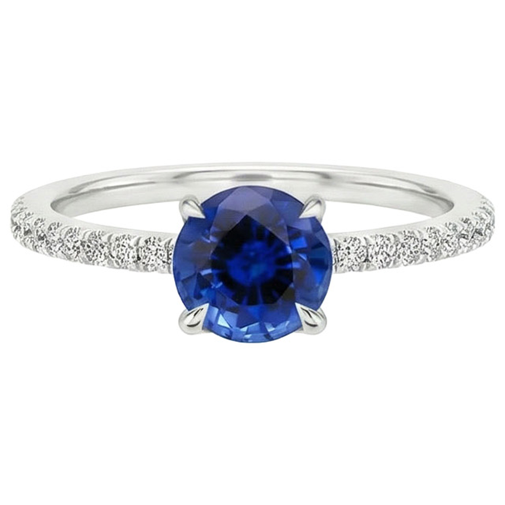 vero round diamante 2.50carati anello vista dall'alto