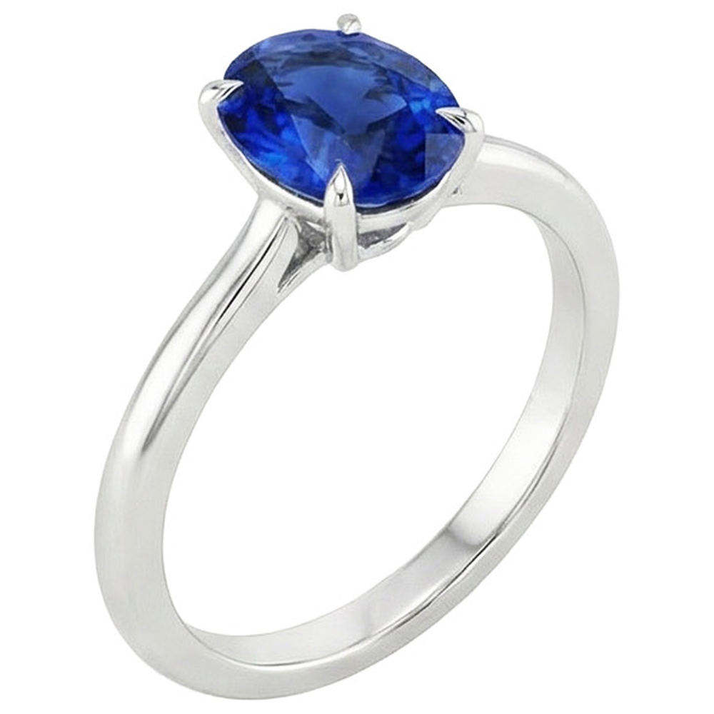 vero oval diamante 2carati anello angolo laterale