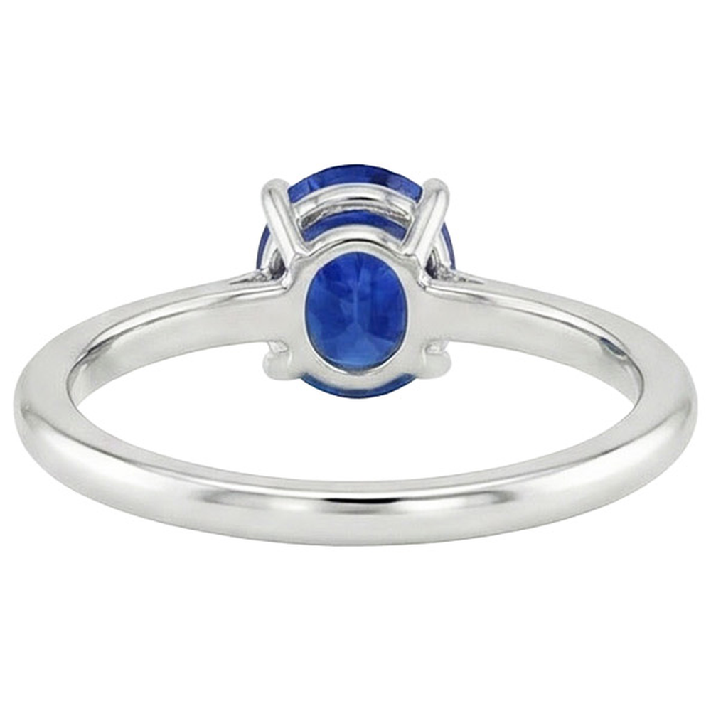vero oval diamante 2carati anello vista dall'alto