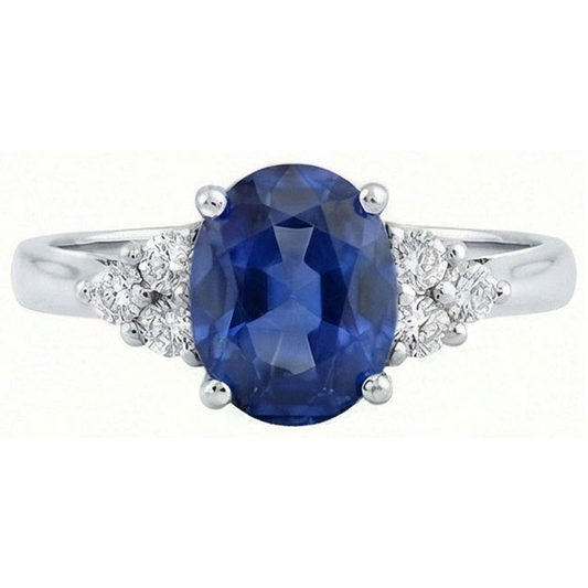vero round diamante 3.40carati anello angolo laterale