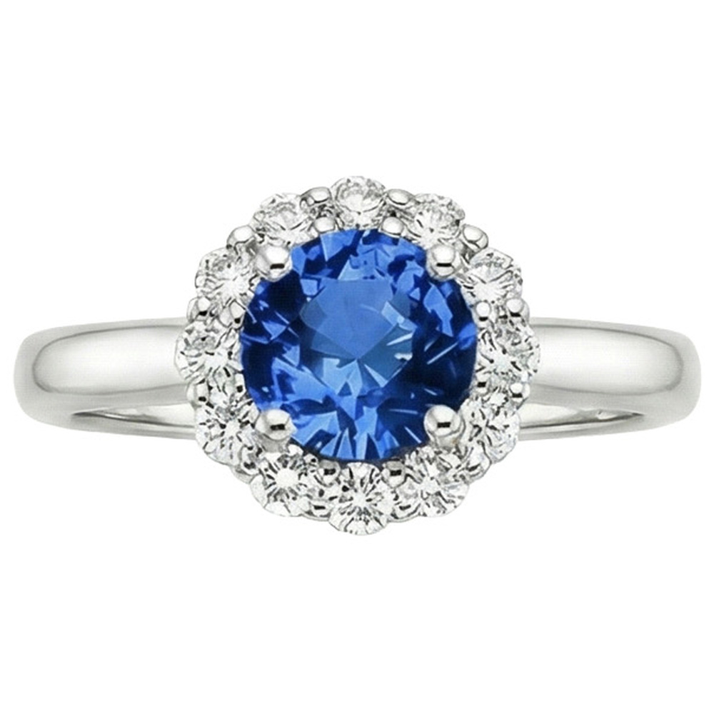 vero round diamante 3.35carati anello angolo laterale