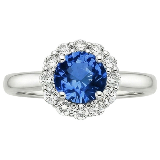 vero round diamante 3.35carati anello angolo laterale