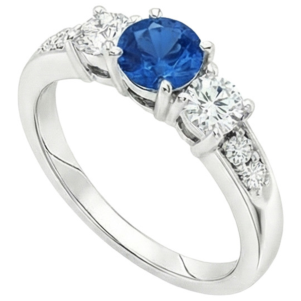 vero round diamante 3.40carati anello vista frontale