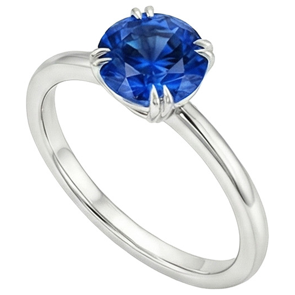 vero round diamante 2carati anello angolo laterale