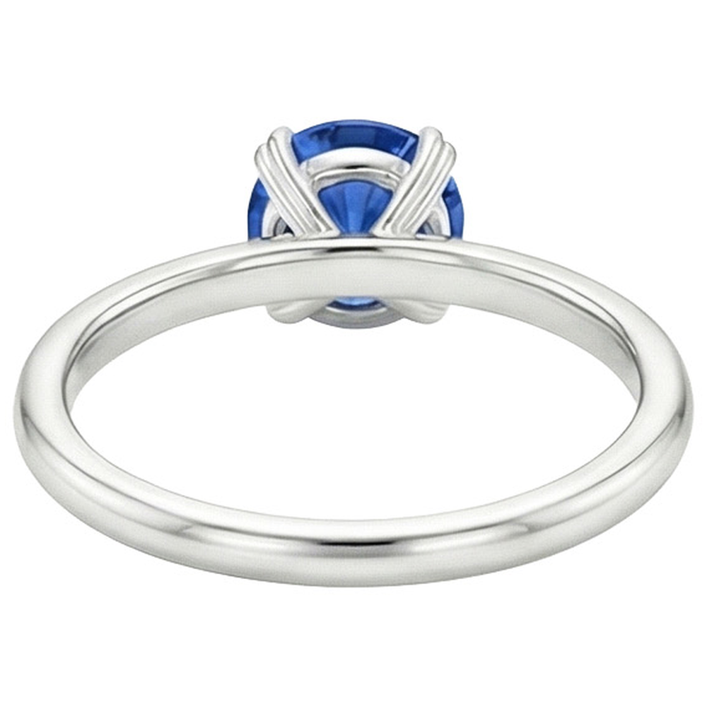vero round diamante 2carati anello su bianco