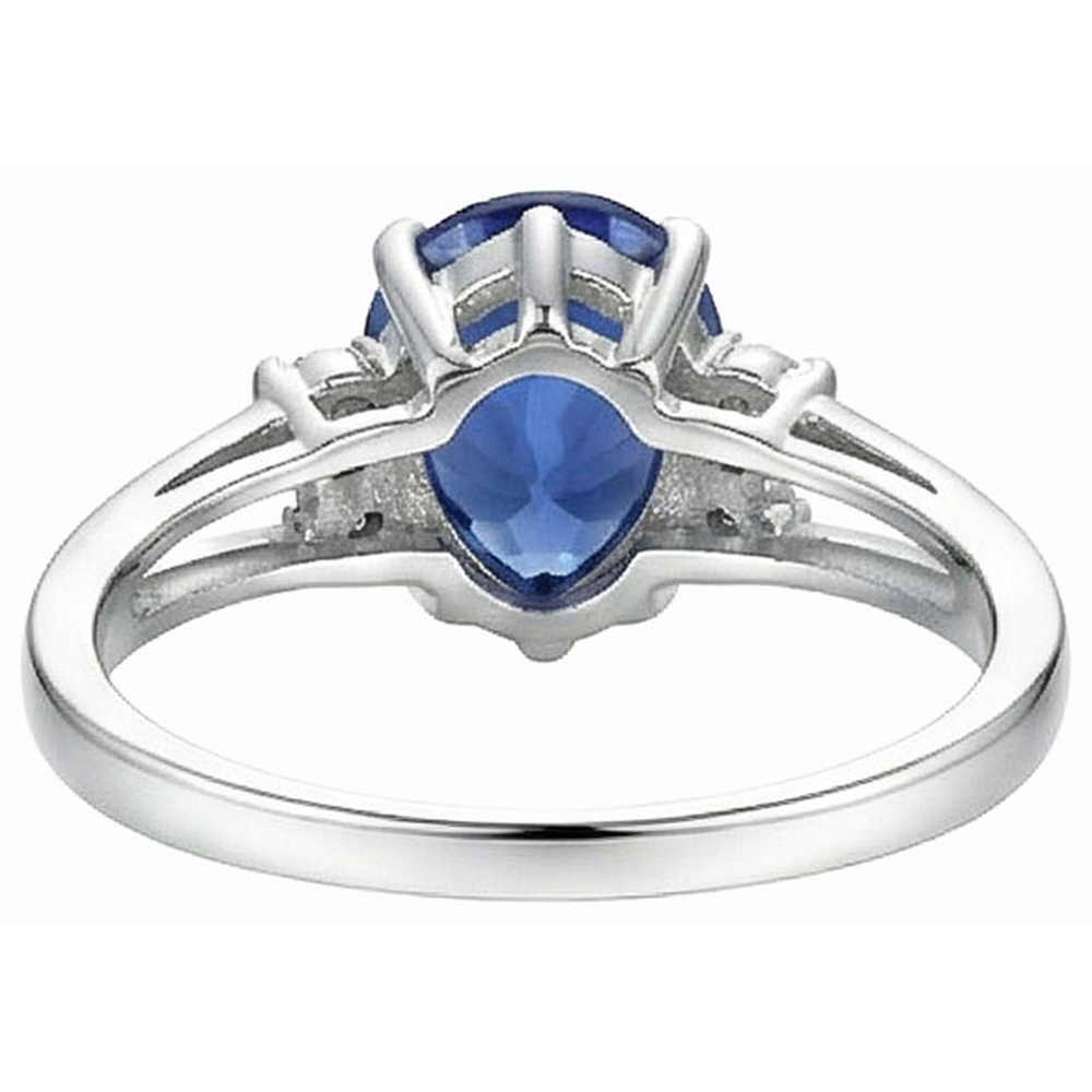 vero round diamante 3.50carati anello vista di profilo
