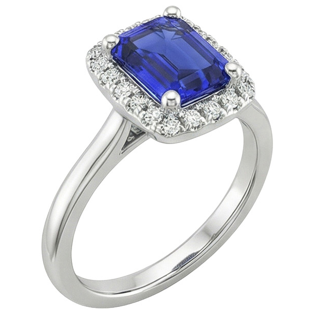 vero emerald diamante 4carati anello dettaglio ravvicinato