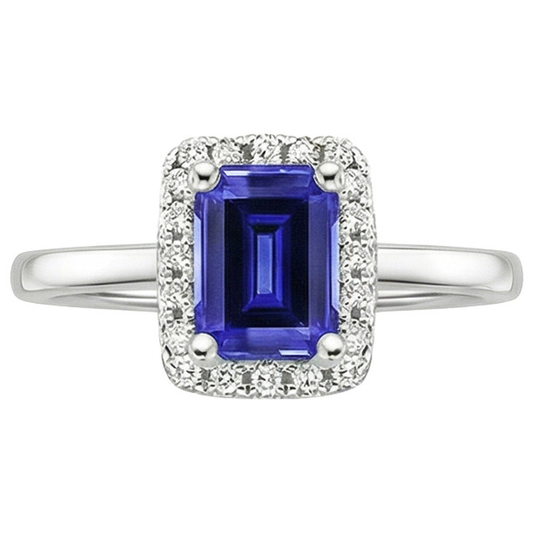 vero emerald diamante 4carati anello vista di profilo