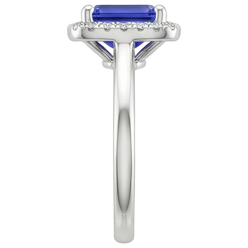 vero emerald diamante 4carati anello su bianco