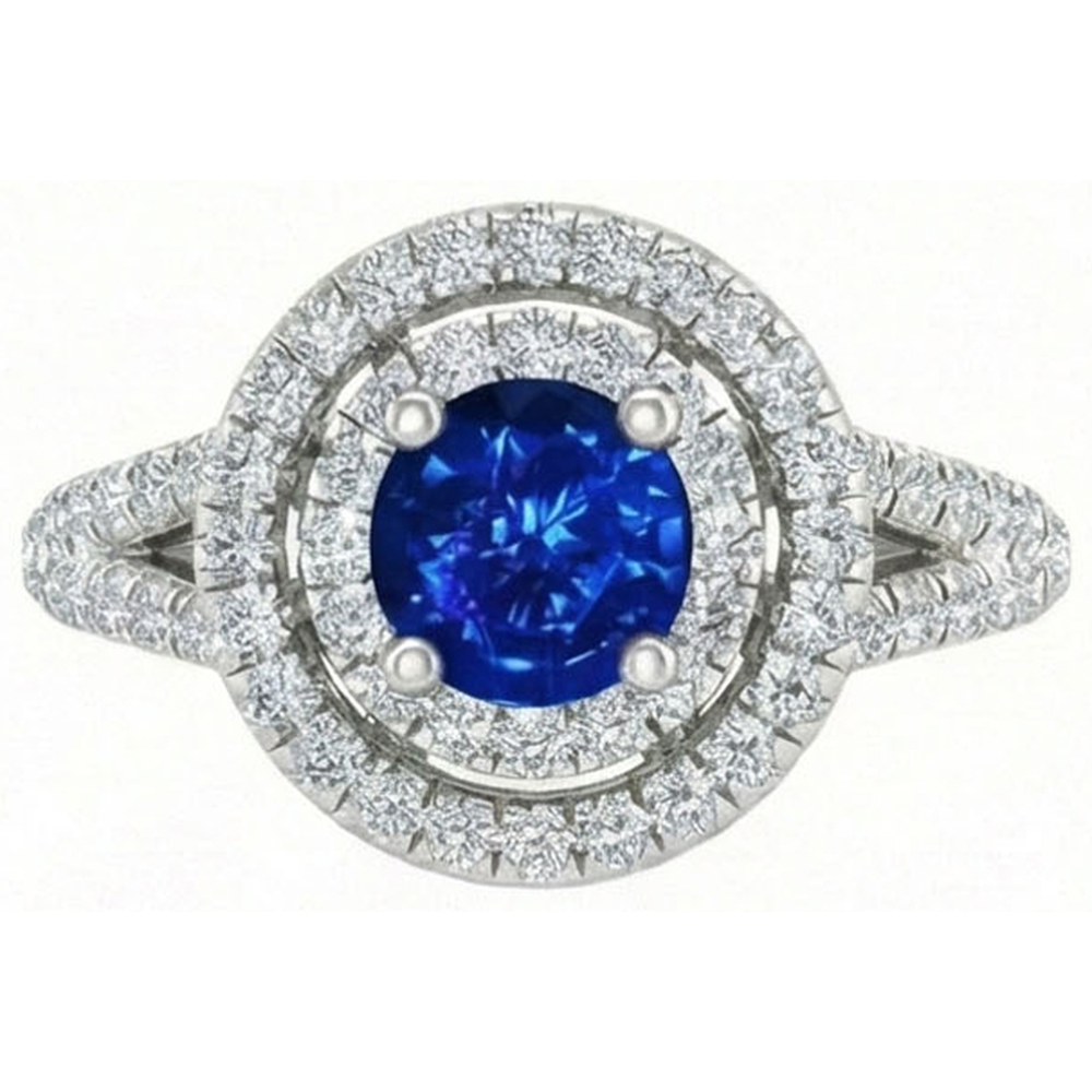 vero round diamante 4.25carati anello angolo laterale
