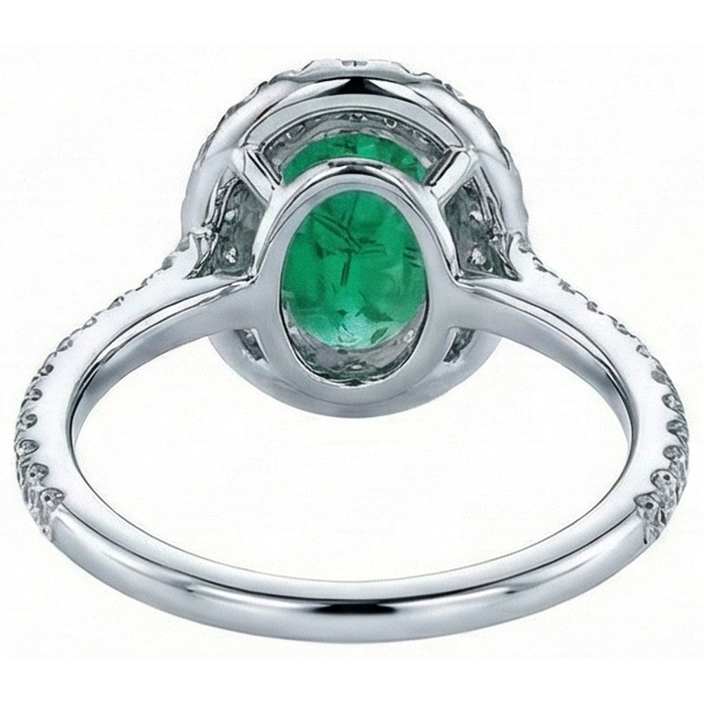 vero round diamante 14carati anello con accenti diamanti