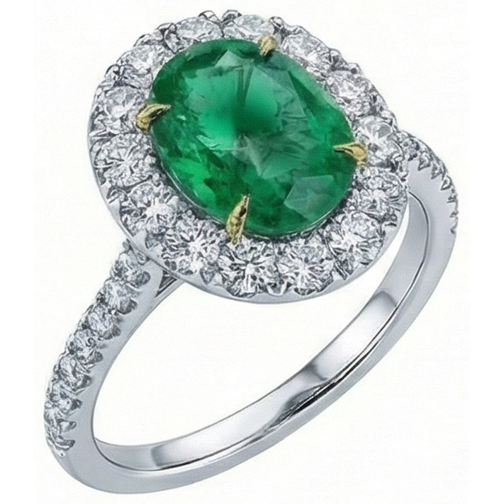 vero round diamante 14carati anello vista dall'alto