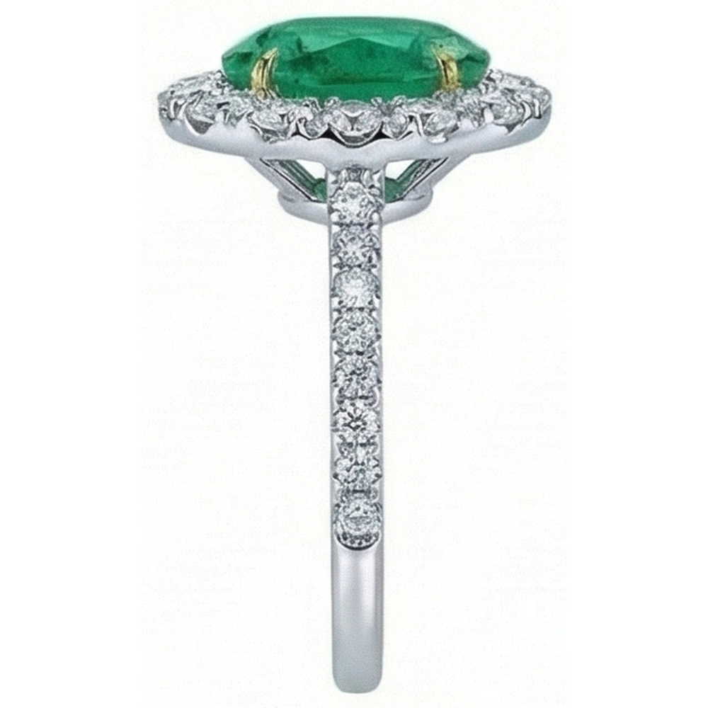 vero round diamante 14carati anello su bianco
