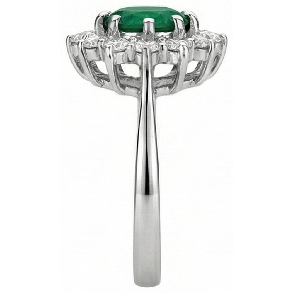 vero round diamante 5.25carati anello vista di profilo