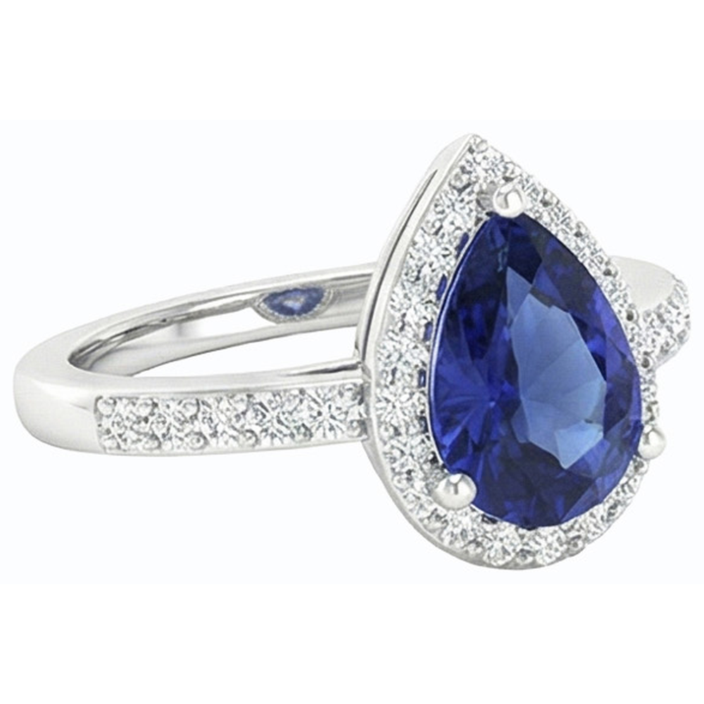 vero round diamante 3carati anello vista di profilo