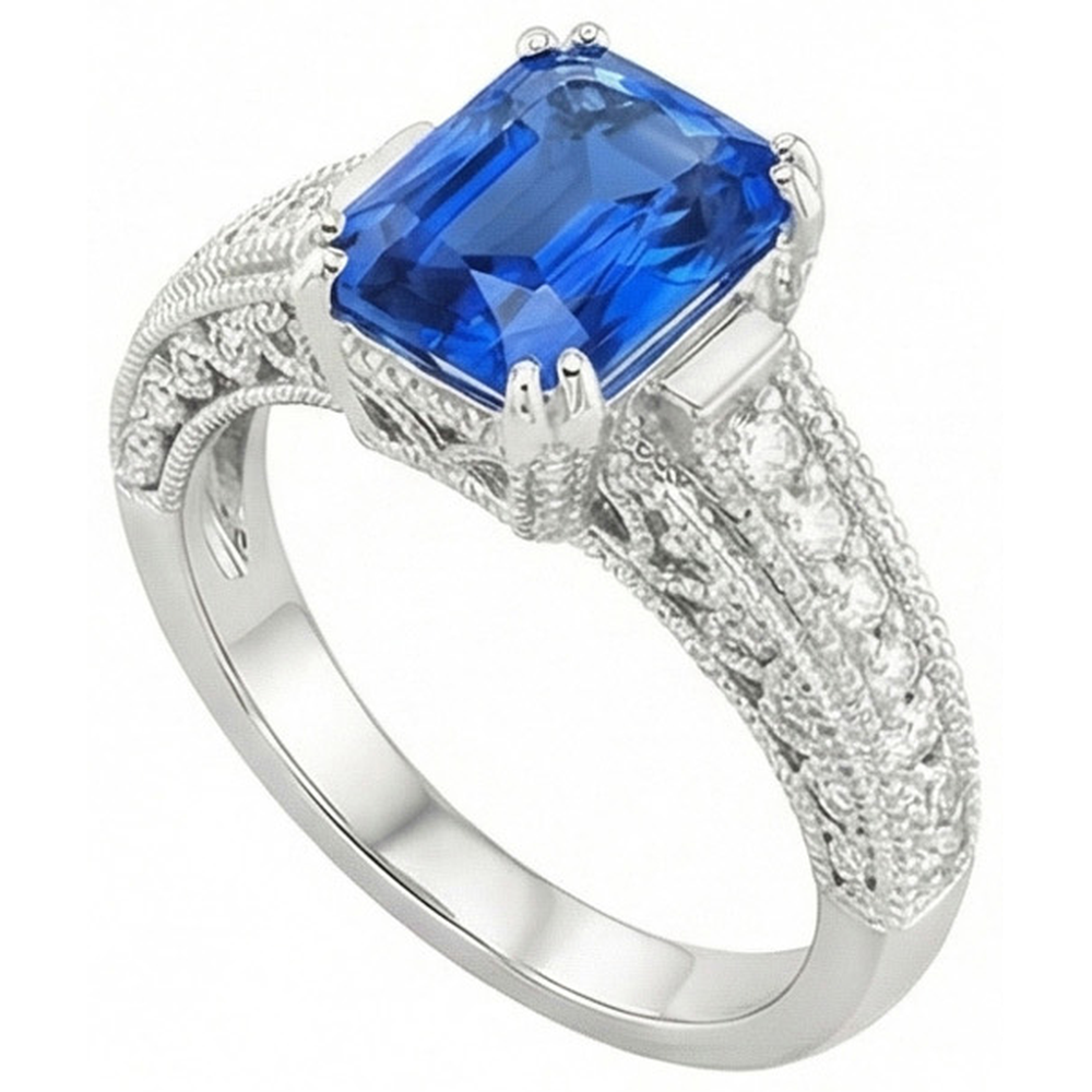 vero round diamante 4carati anello dettaglio ravvicinato