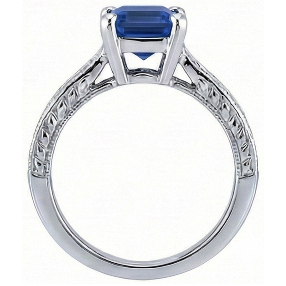 vero princess diamante 3.50carati anello su bianco