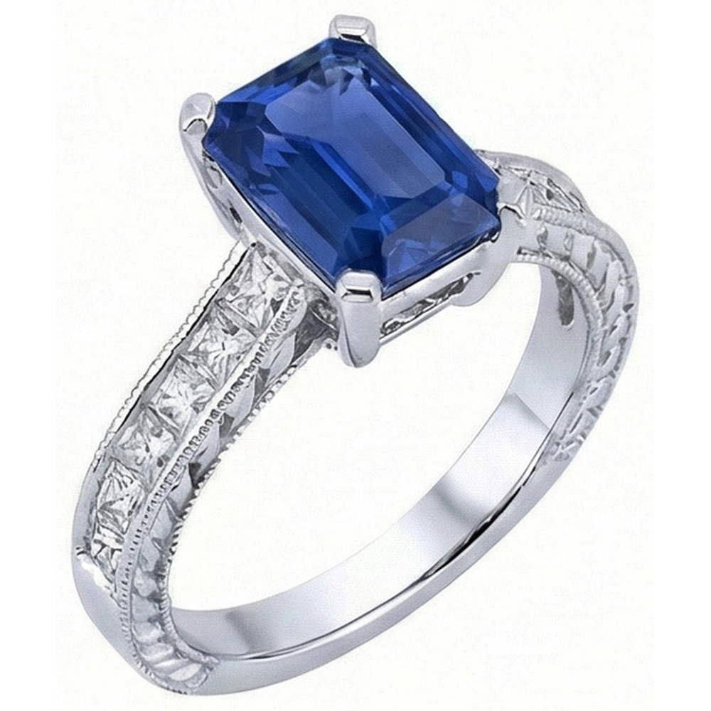 vero princess diamante 3.50carati anello angolo laterale
