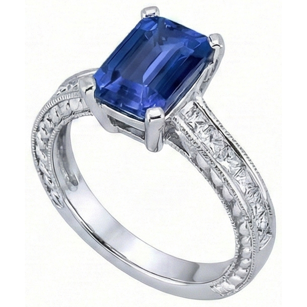 vero princess diamante 3.50carati anello vista dall'alto