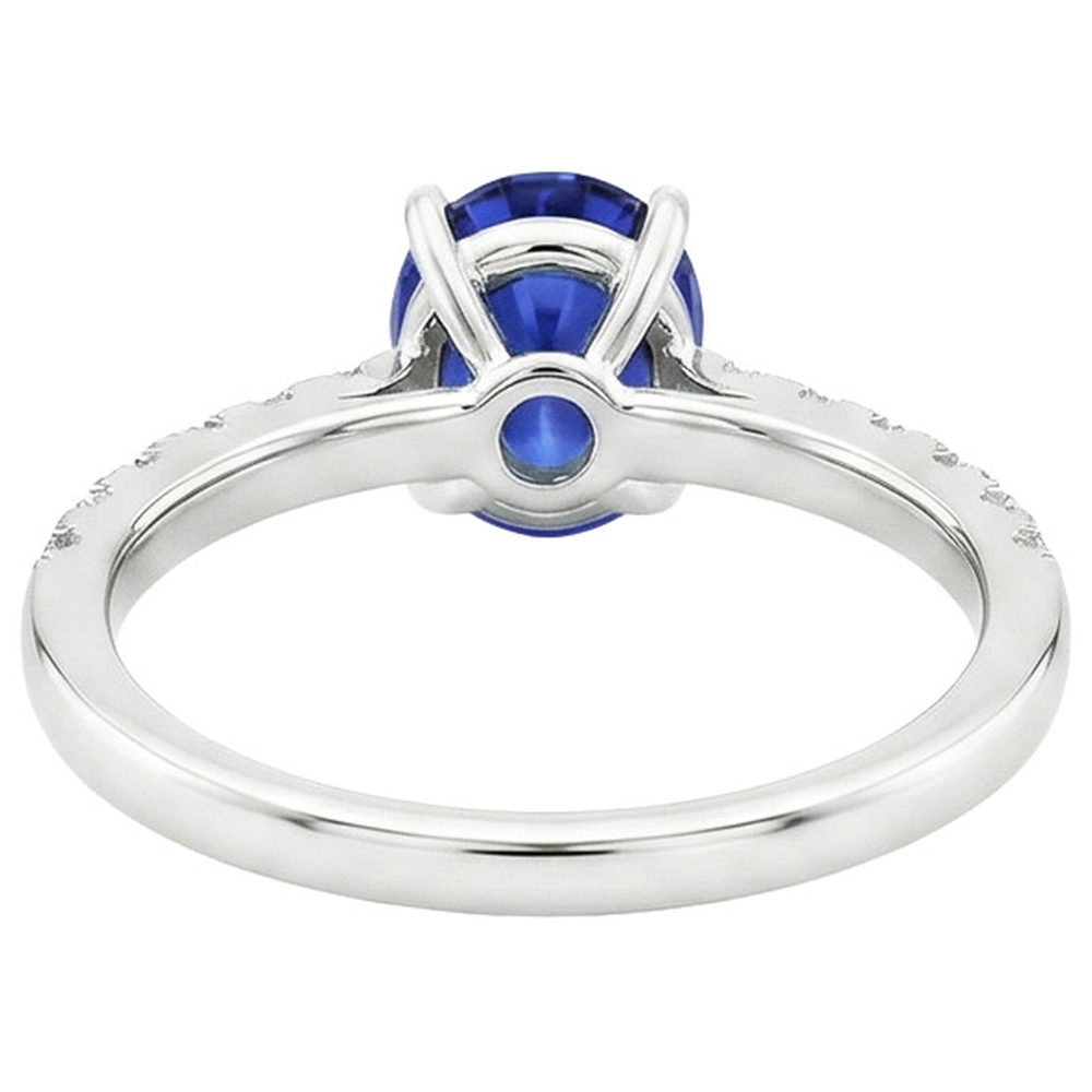 vero round diamante 4.25carati anello vista dall'alto