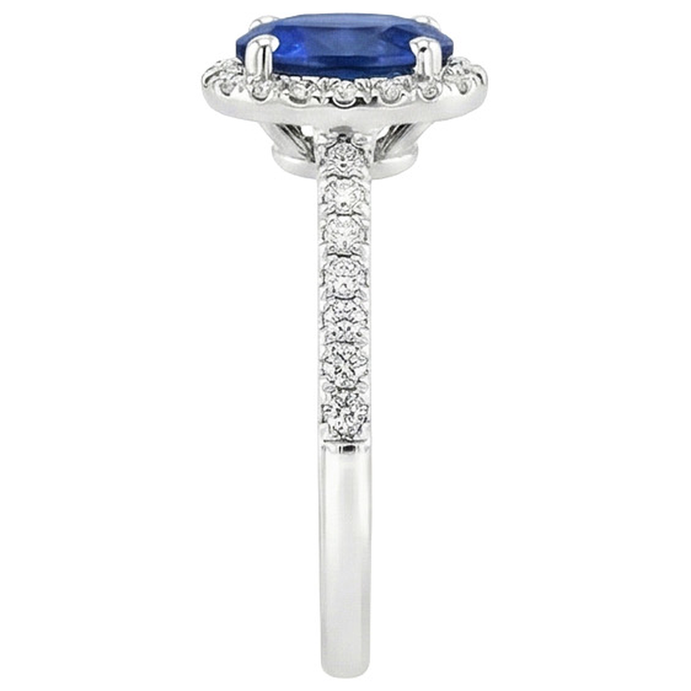 vero round diamante 6carati anello vista di profilo