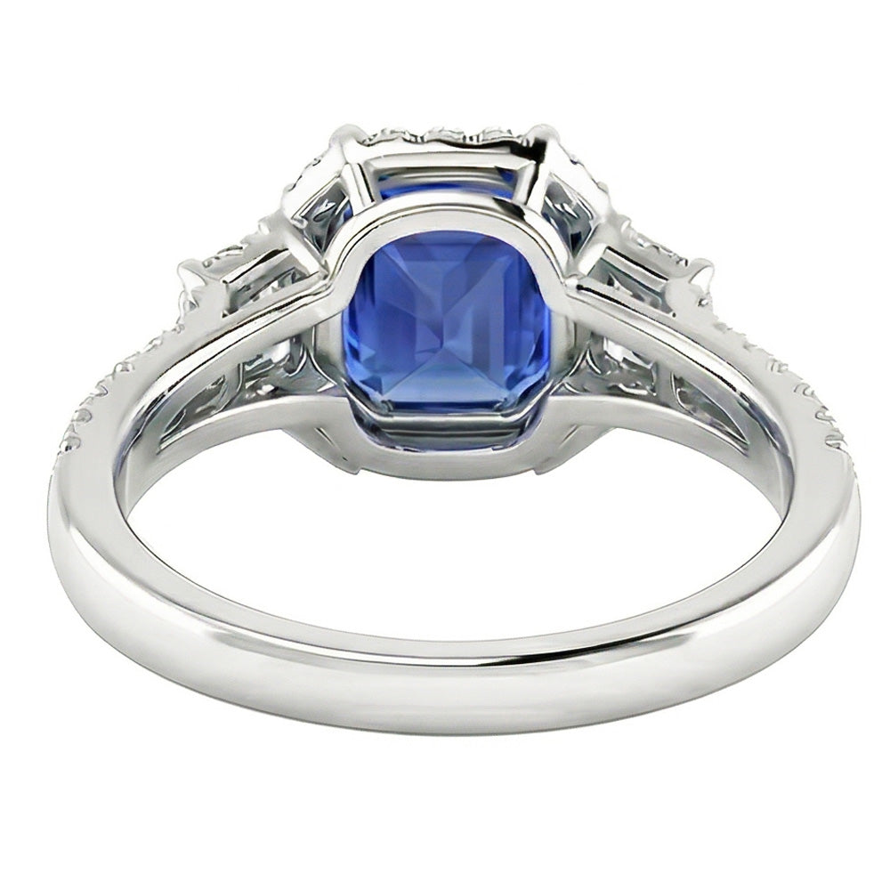 vero round diamante 4carati anello su bianco