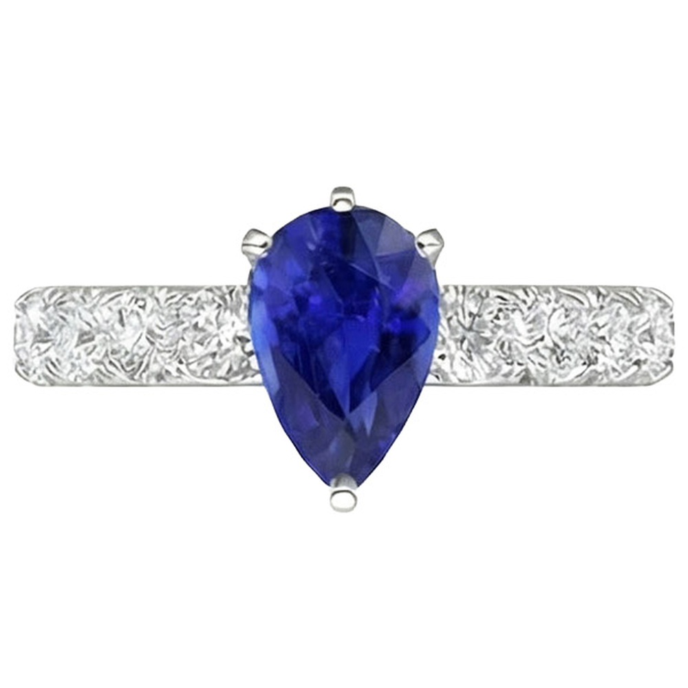 vero round diamante 4carati anello su bianco