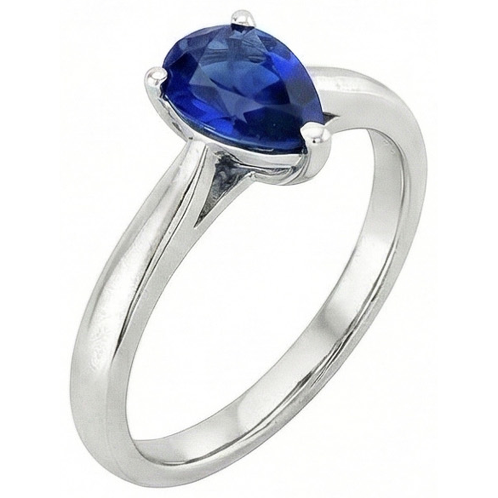 vero pear diamante 14carati anello dettaglio ravvicinato