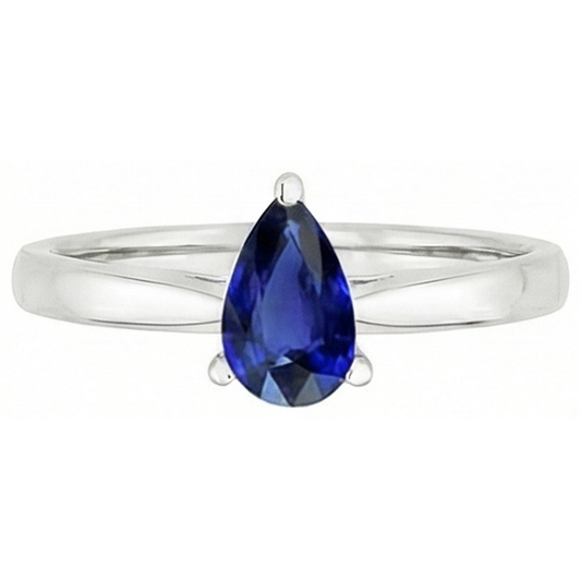 vero pear diamante 14carati anello angolo laterale