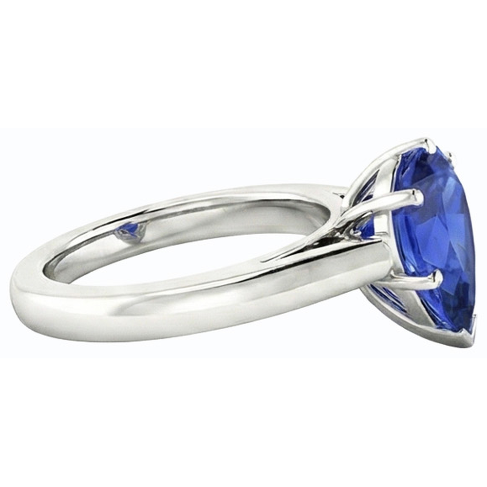 vero pear diamante 2.50carati anello su bianco