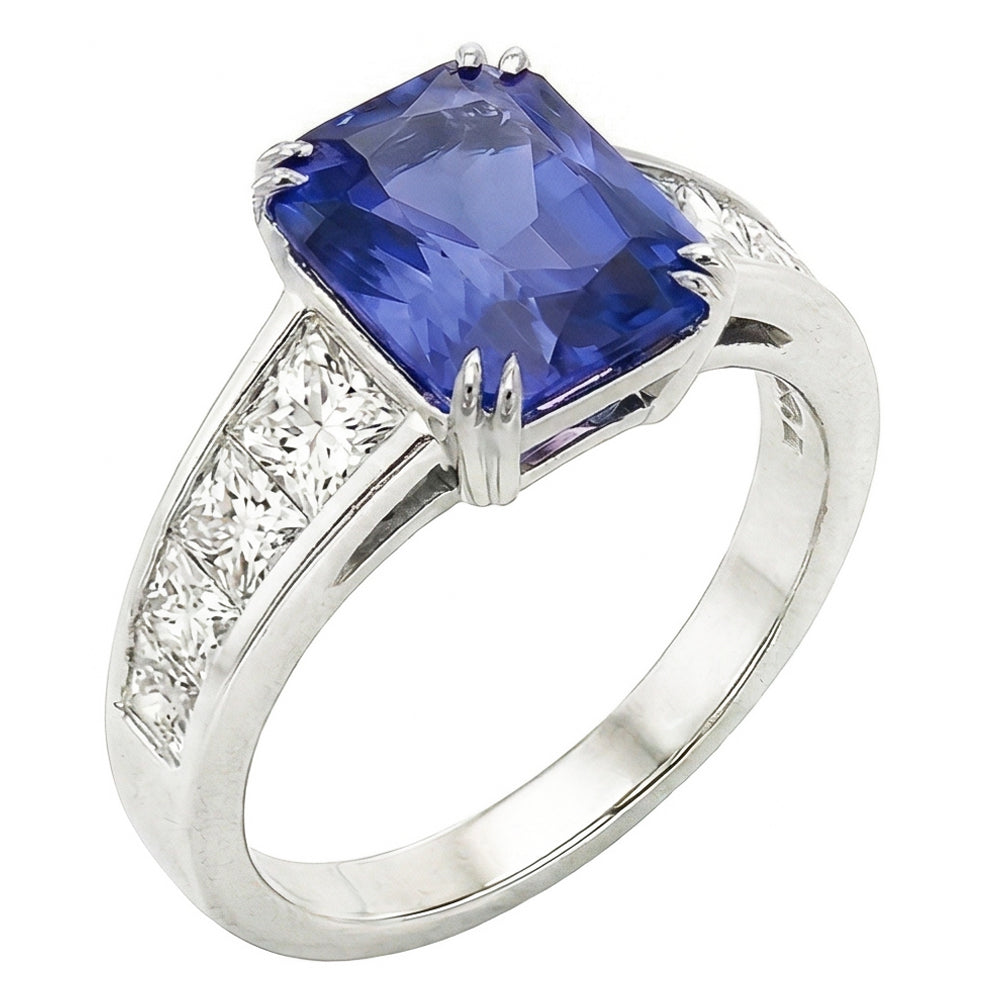 vero diamante 5carati anello vista frontale