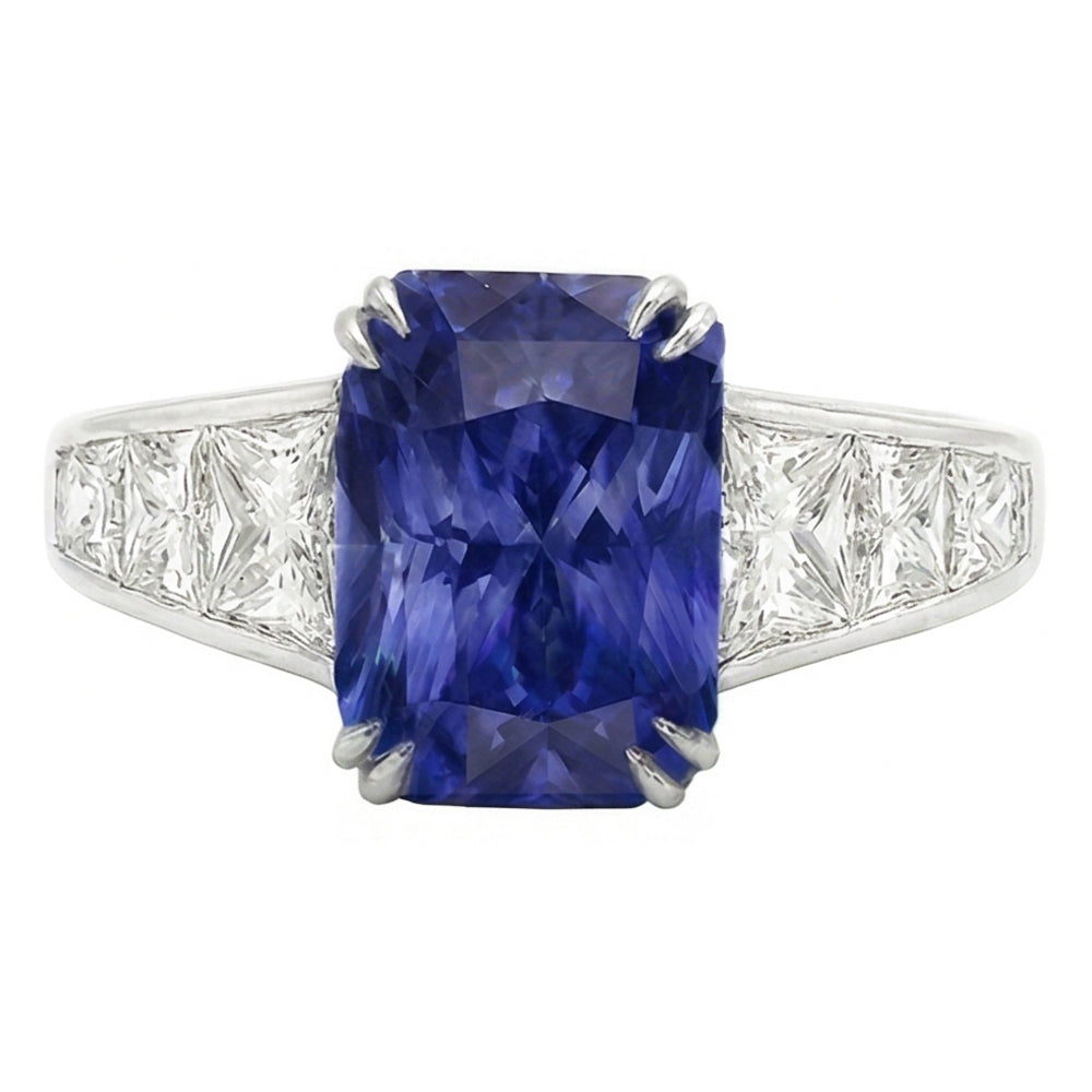vero diamante 5carati anello angolo laterale