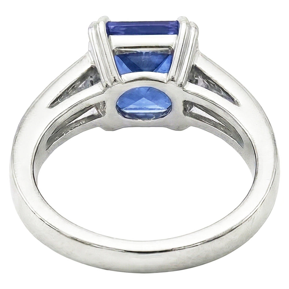 vero diamante 5carati anello vista di profilo