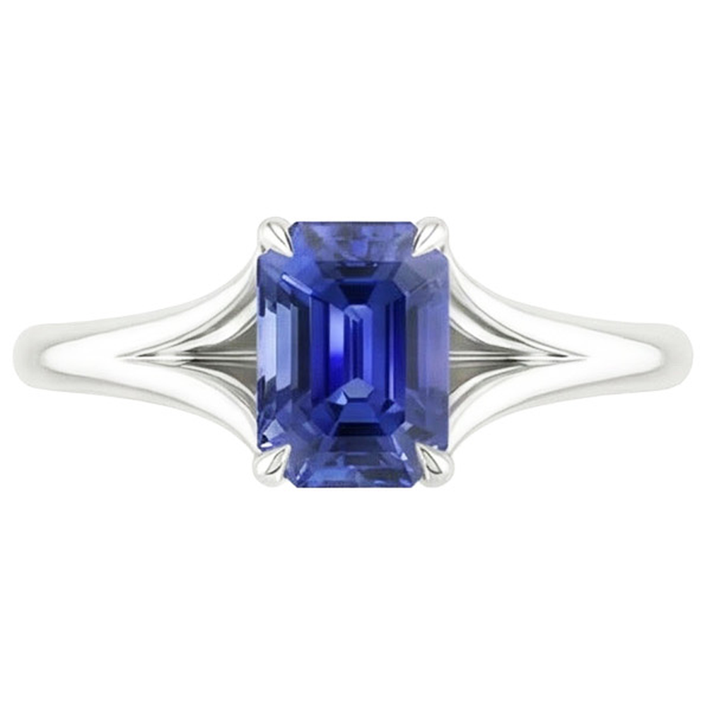 vero emerald diamante 3carati anello vista di profilo