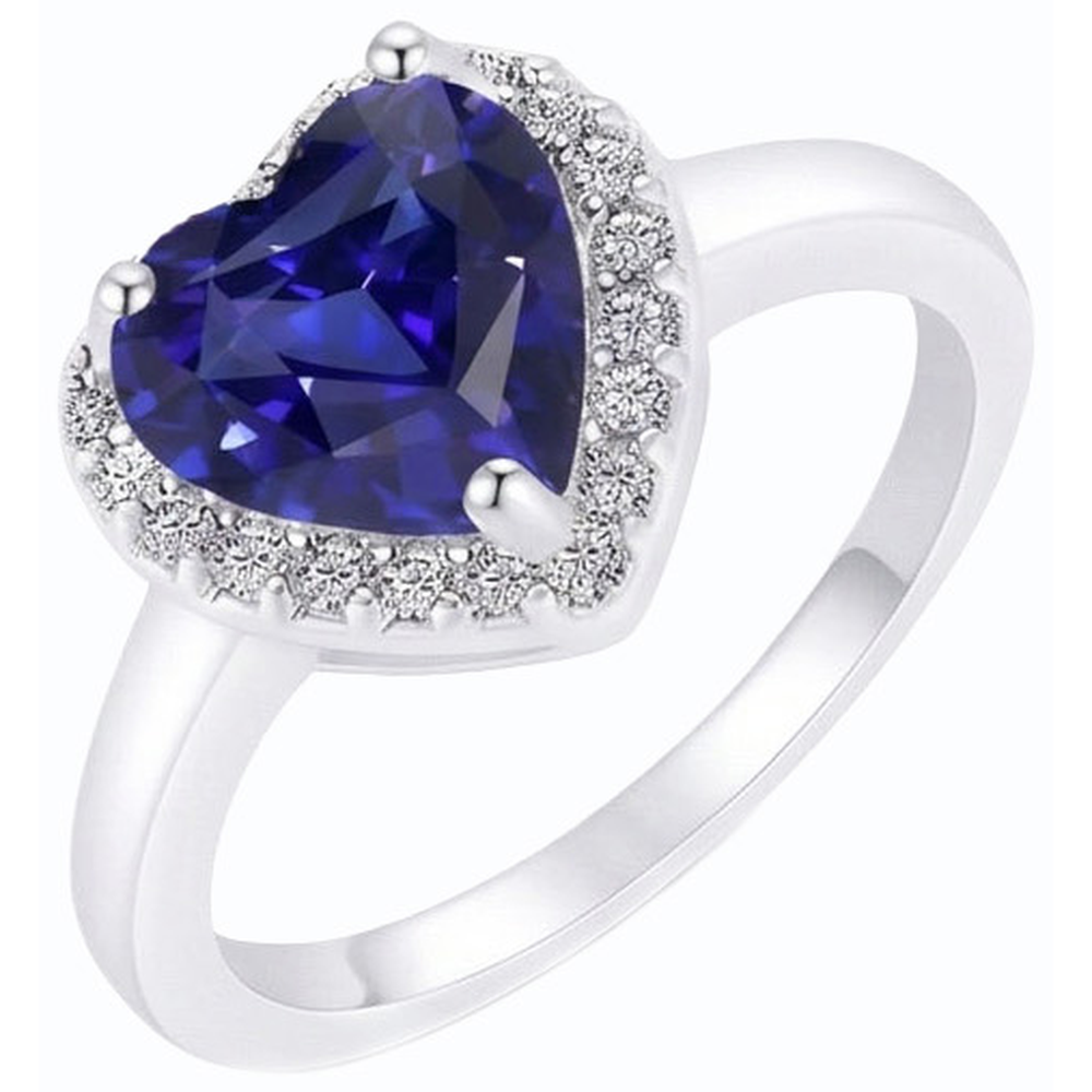 vero heart diamante 3carati anello vista frontale