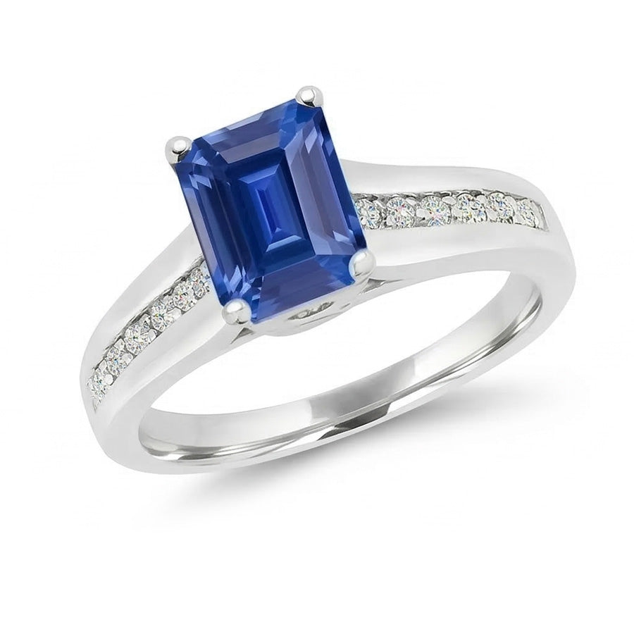 vero round diamante 2.50carati anello vista di profilo